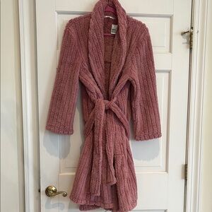 NWT Jasmine Rose Plush Dusty Rose Hooded Robe